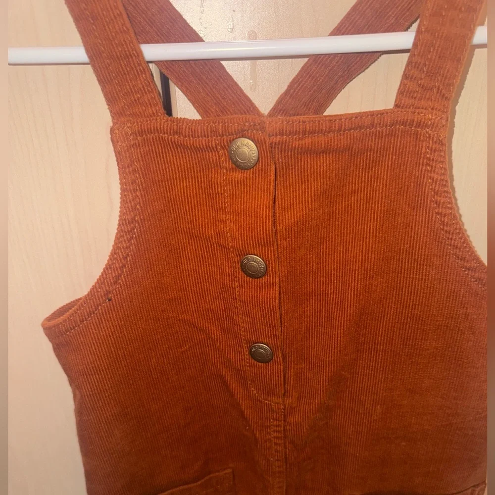 Old Navy Toddler Girls 4T Brown Corduroy Skirtall Jumper Dress
